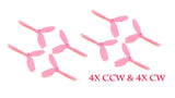 HQ Prop Durable S Bullnose Propeller 5x4x3PC **PINK** (4x CW, 4x CCW)