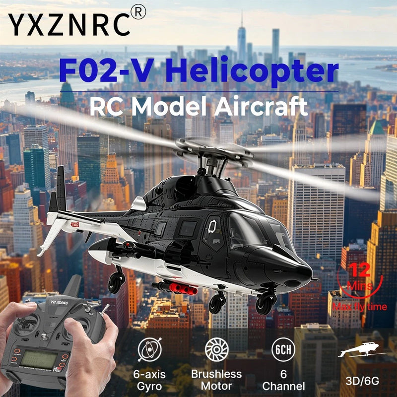 YUXIANG F02-V Airwolf 6-axis 3D 6CH Gyro Brushless 1/34 RC Helicopter Aircraft