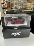 PORSCHE RWB 964 CHROME RED CARBON FIBER 1/64 DIECAST CAR MODEL BY TPC