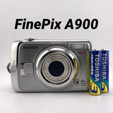 FUJIFILM FinePix A900 Compact Camera Tested Working Silver From Japan