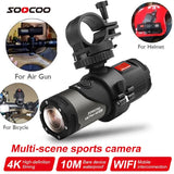 4K WIFI Sports DV Action Camera Bicycle Helmet Skiing Waterproof SOOCOO For Gun