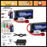 High-Performance 7.4V 2200mAh Lipo Battery 50C for RC Cars, Drones & Airplanes Battery