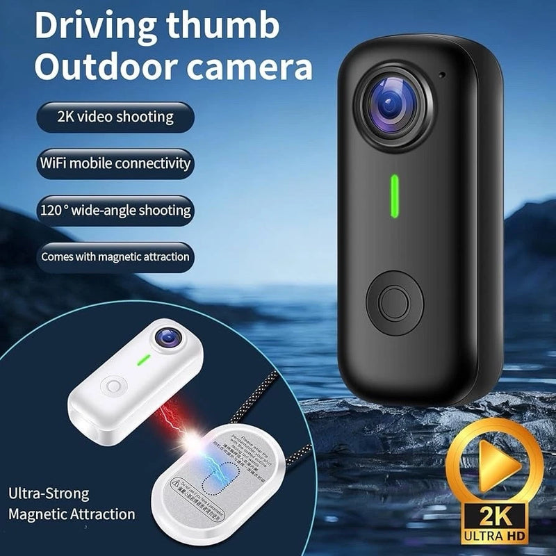 64GB 2K/1080P FHD Mini Body Camera Wearable Action Cam Pro Kit | POV Hands-Free