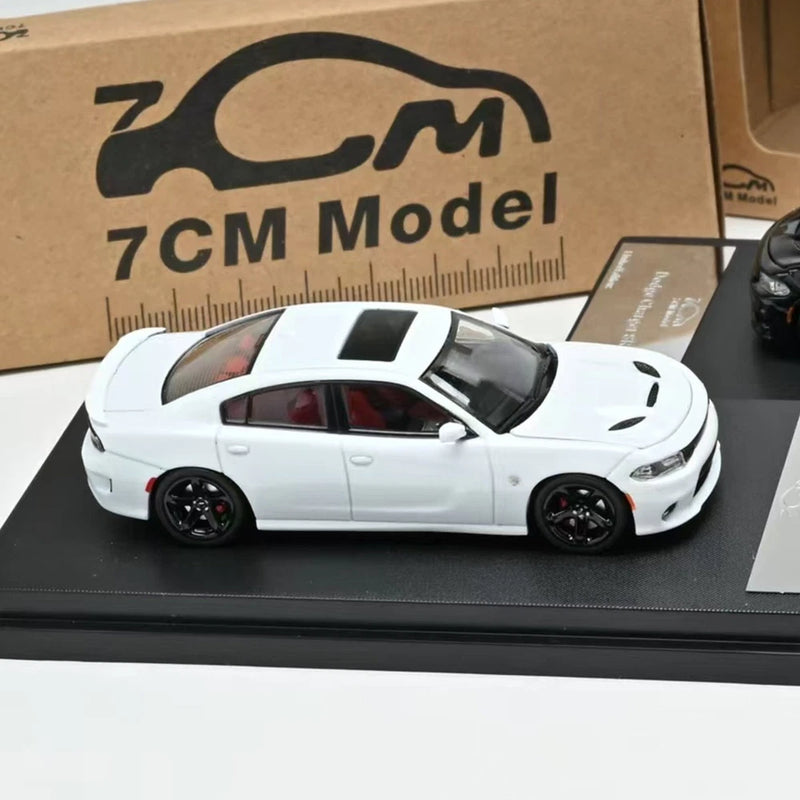 1:64 White SRT Hellcat Diecast Model Car with Opening Hood