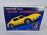 Vintage Jason Radio Controlled Corvette Blue 1978 Untested Parts Or Repair Battery