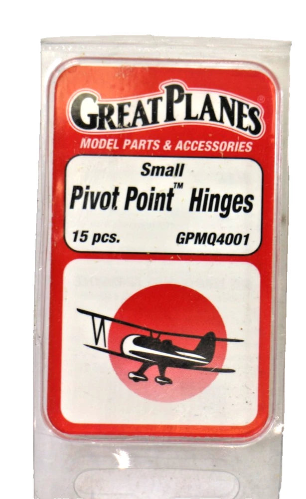 GREAT PLANES Small Pivot Point Hinges 15pcs GPMQ4001