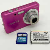 Fujifilm FinePix J12 Digital Camera Pink 8.2MP Battery, 2GB Memory Card - Tested
