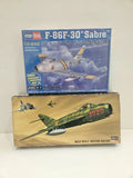 2X LOT 1/72 HASEGAWA MIG-17 NVAF NGUYEN + HOBBY BOSS F-86F-30 SABRE NEW MODELS