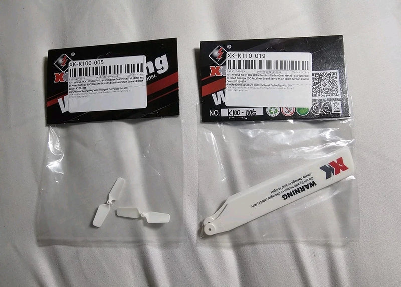 Wl Toys K11OS RC Helicopter Blades & Tail Rotor (New)