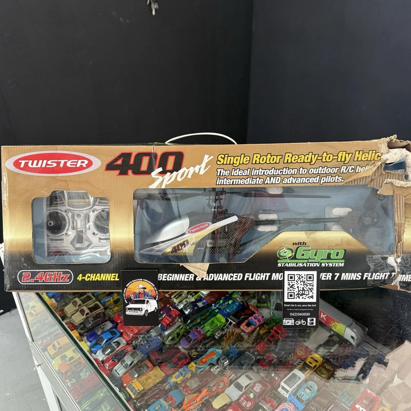 Twister 400 Sport V2 RC Helicopter 2.4GHz RTF + Remote + Charger Spares Boxed