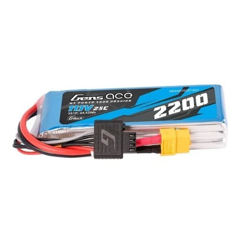 2200mAh 3S 11.1V 25C Lipo Battery with EC3 Deans and XT60 adapter for RC Plane Battery