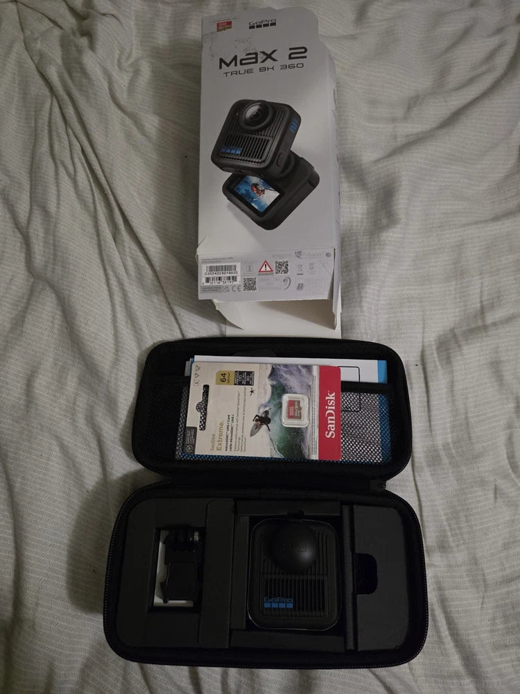 Brand New Unused GoPro Max 2 8k 360 Camera Black With Memory Card And Accesorie