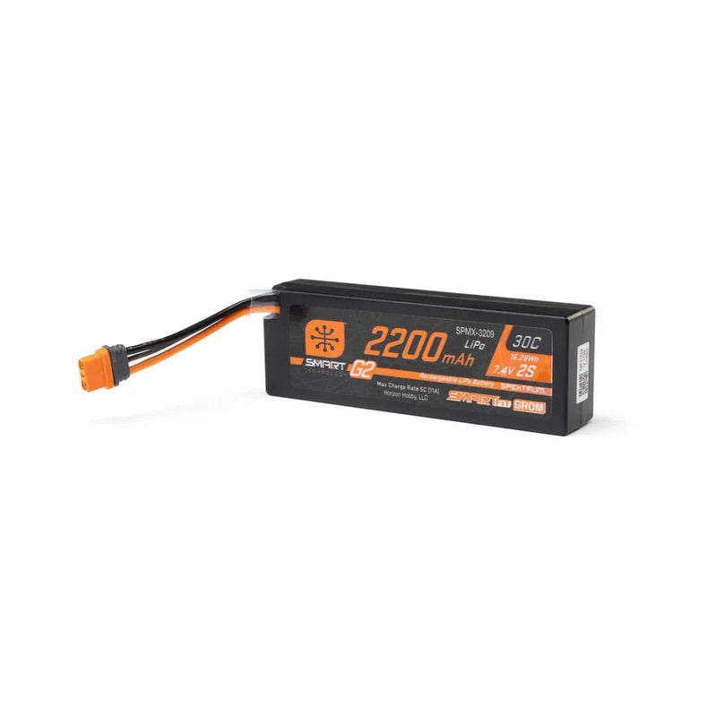 SPMX-3209 2S 7.4V 2200MAH 30C G2 SMARTFIT GROM HARD CASE LIPO IC2 Battery