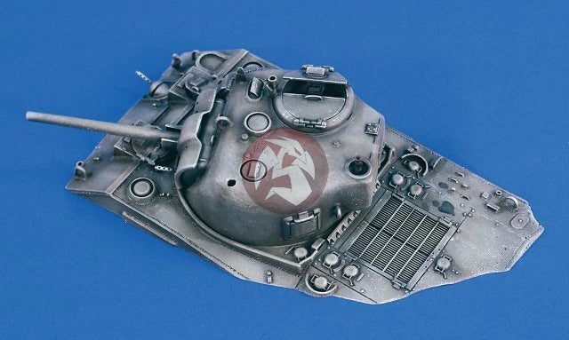 Verlinden 1/35 submerged M4 Sherman tank resin model, top view with turret hatches