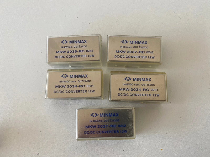 LOT OF 5 Minimax MKW 2037-RC DC-DC CONVERTER 12V Converter