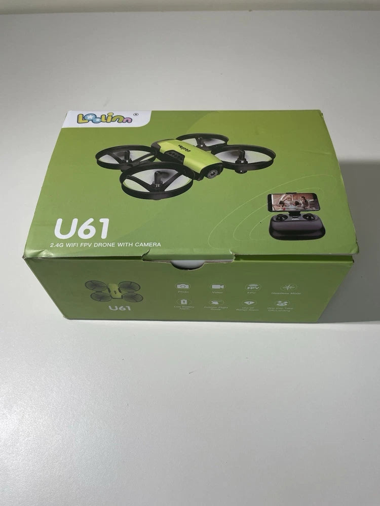 Kids camera drone in retail box, yellow and black U61 with remote controller
