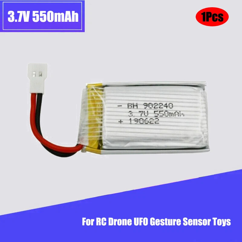 902240 550mAh 3.7V LiPo Battery XH2.54 Plug For RC Drone UFO Gesture Sensor Toys Battery