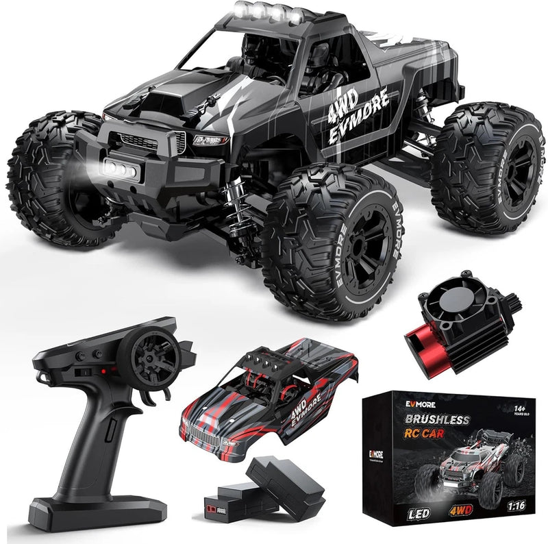 1/14 Brushless RC Cars for Adults Fast + Mph, RC Trucks 4X4 Offroad Waterproof