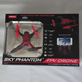 Syma Sky Phantom FPV Drone Red Black 2.4GHz WiFi App Controlled Tested