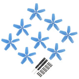 8 Pcs Low Noise Propellers 2.8 Inch Blue Drone Blades