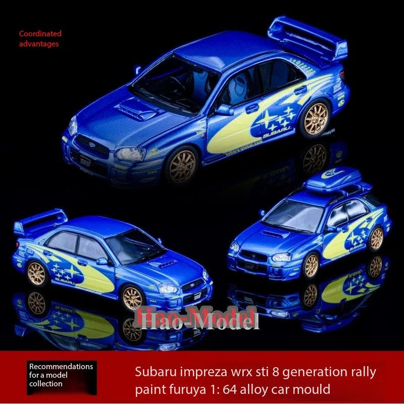 Furuya 1:64 Subaru lmpreza WRC STi Car Model Alloy Diecast Simulation adults Toy