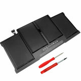 Black laptop battery pack with connector and installation screwdrivers