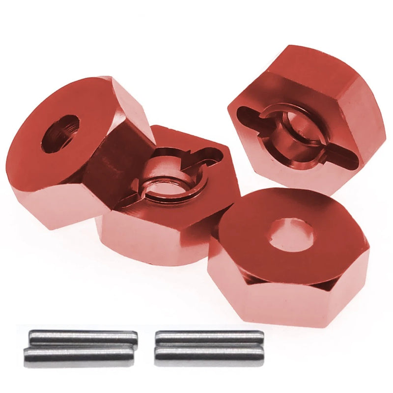 4X Alloy Wheel Hub Hex Adaptor 12mm/5mm 1266 For RC Car 1-14 Wltoys 144001 Buggy Converter