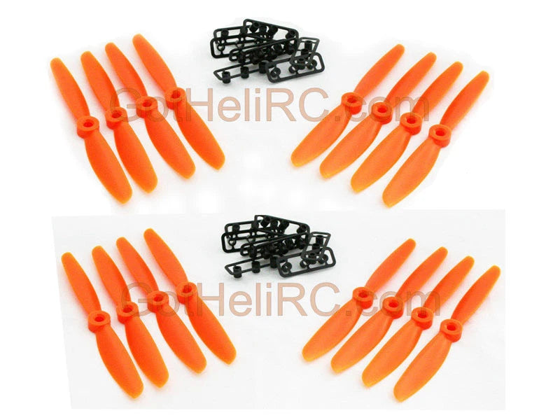GemFan 5045 5x4.5 ORANGE MultiRotor propeller CW, CCW (TOTAL 16PCS), FREE SHIP