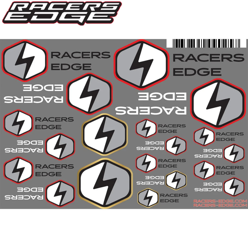 Racers Edge Sticker Set 6" x 4" Decal Sheet Steering Servo RC Car Truck Racing