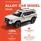 1:24 Toyota Prado FJ Cruiser Alloy Diecast Off Road Vehicle Model Toys Car Sound