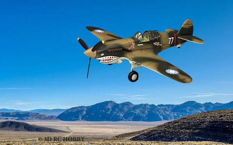 Curtiss P-40E Warhawk 66" RC Airplane Laser Cut Balsa Ply Short Kit W/ Plans