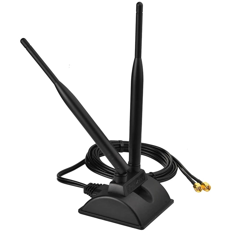 50 Ohm Dual RP-SMA WiFi Antenna 6.5ft Cable