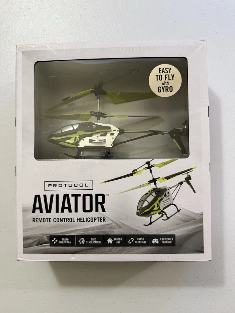 Protocol Aviator Indoor Remote Control Helicopter with Gyro Stabilizer New!!