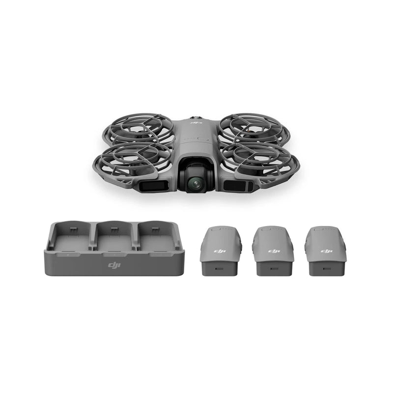 DJI drone battery pack set with charging dock and three battery modules