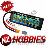 Lectron Pro 14.8V 7600mAh 75C Hard Case Lipo Battery w/ XT60 + CSRC Adapter