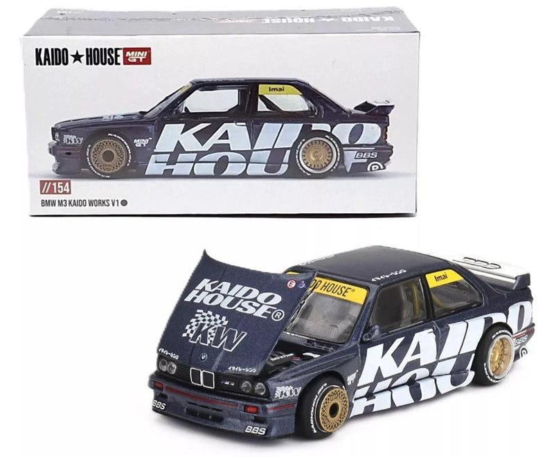 1/64 Kaido House & Mini GT BMW M3 (E30) Kaido Works V1 Diecast Car Model KHMG154