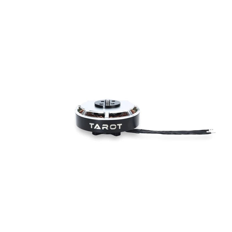 Black Tarot brushless drone motor with prop hub and three-wire cable