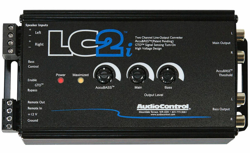 AudioControl LC2i 2 Chan. Line Out Hi/Lo Converter+Bass Processor Audio Control
