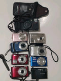 9 Sanyo Kodak Nikon Lumix Digital Film Cameras Parts Repair Power shot Coolpix