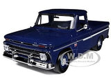 1966 CHEVROLET C10 FLEETSIDE PICKUP DARK BLUE 1/24 DIECAST MODEL MOTORMAX 73355