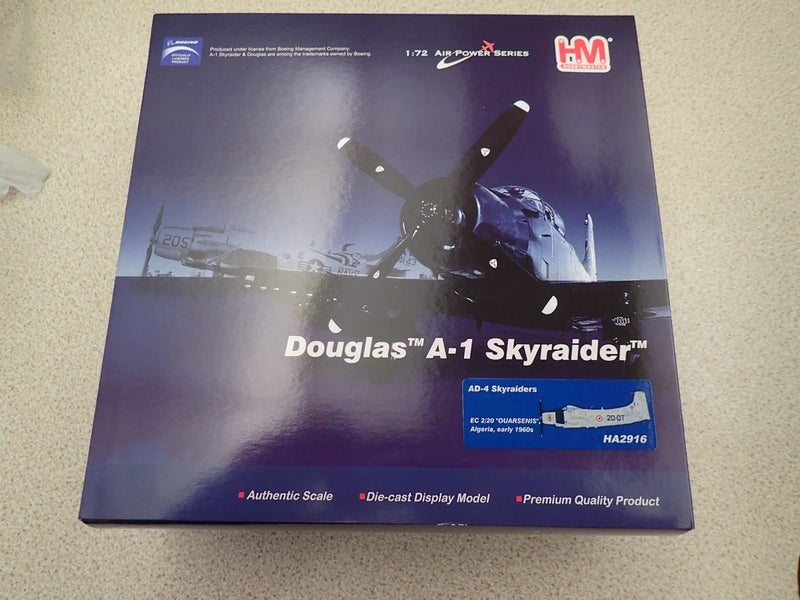 Hobbymaster die-cast model aircraft kit box featuring Douglas A-1 Skyraider
