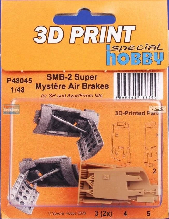 Special Hobby SMB-2 Super Mystere air brake model parts package