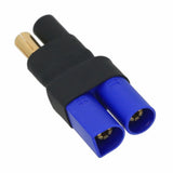 EC5 to HXT 5.5mm male adapter with dual blue connectors, no wires