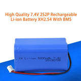 7.4V 2S2P Lithium Battery Pack Rechargeable Li-ion Battery With XH2.54 Connector