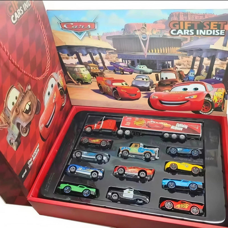 12Pcs Disney pixar cars Gift box metal diecast lightning McQueen car model