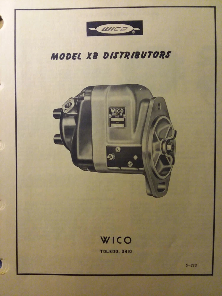 Wico Battery Distributor model XB Service & Parts Manual Catalog Gasoline Engine Battery