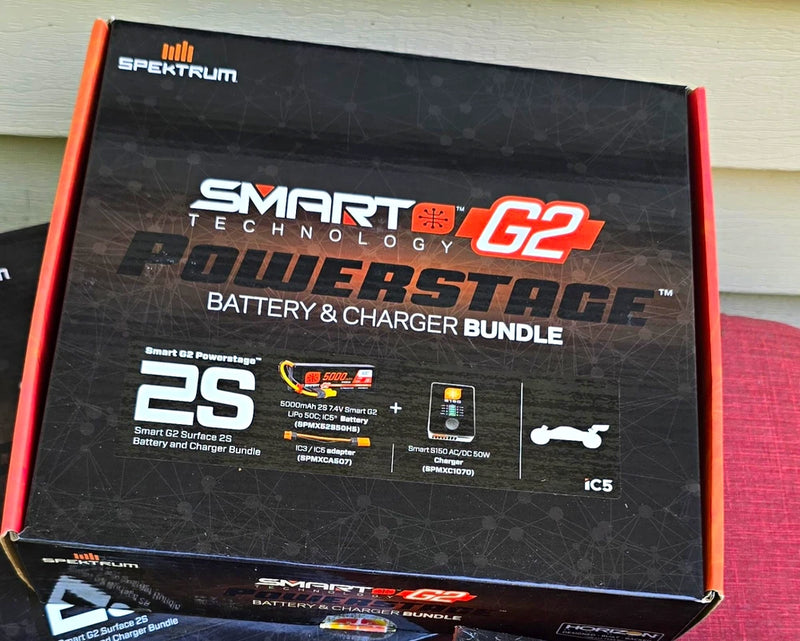 Spektrum Smart G2 PowerStage 2S Battery & Charger Bundle 5000mAh LiPo 1:10 Battery