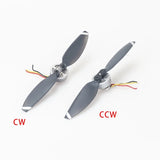 RC brushless outrunner motor pair with propellers and colored wire leads (CW/CCW)