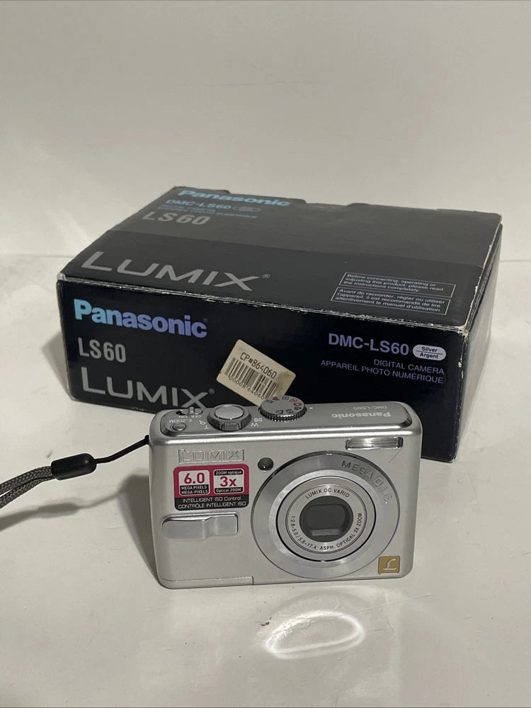 Panasonic Lumix DMC-LS60 6.0MP Digital Camera Silver Tested Read