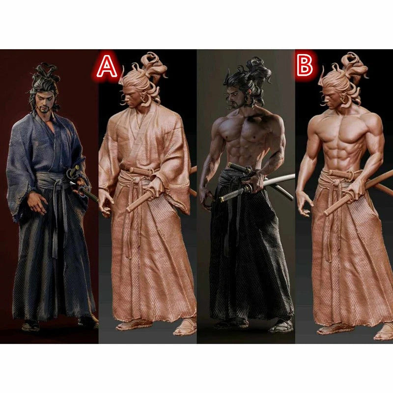 1/87 1/64 1/43 Samurai swordsman Scene Miniatures Figures Doll For Car model Toy